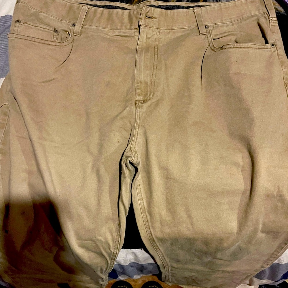 Two pair khaki jeans